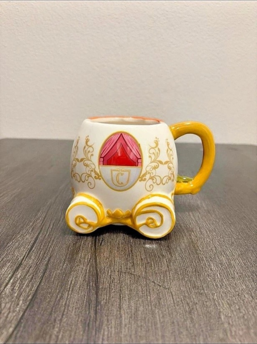 Disney Cinderella Pumpkin Carriage Mug White & Orange